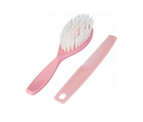 Suavinex set cepillo y peine rosa