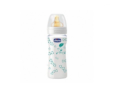 biberón 0 Bpa Cristal tetina caucho Chicco® B normal 250ml biberón 0 Bpa Cristal tetina caucho Chicco® B normal 250ml