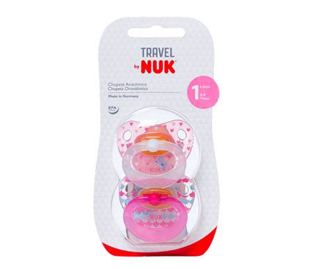 Nuk Chupete Travel Talla 1 Latex 2 Unidades Nuk Chupete Travel Talla 1 Latex 2 Unidades