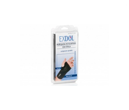 Exdol muñequera neopreno Metacapiana férula derecha talla única Exdol muñequera neopreno Metacapiana férula derecha talla única