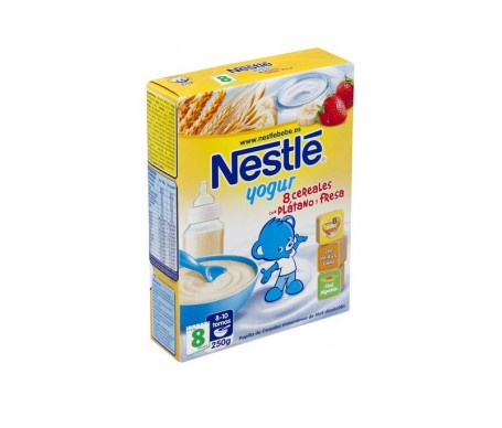 Nestle 8 Cereales Yogur Fresa Platano 250g Nestle 8 Cereales Yogur Fresa Platano 250g
