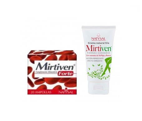 Natysal Mirtiven Forte 20 Amp + Crema Piernas Cansadas Natysal Mirtiven Forte 20 Amp + Crema Piernas Cansadas