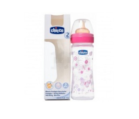 Chicco Biberon Pp T Fisiologico Flujo Regular Rosa 250ml 2m+ Chicco Biberon Pp T Fisiologico Flujo Regular Rosa 250ml 2m+