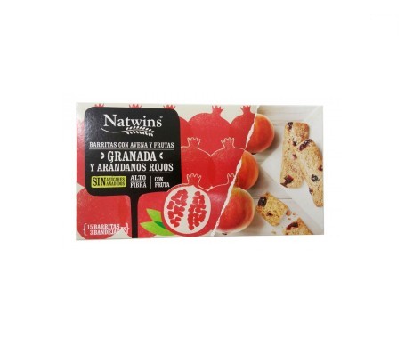 Natwins Barritas Con Avena Y Frutas Granada Y Arandanos Rojos 15 Natwins Barritas Con Avena Y Frutas Granada Y Arandanos Rojos 15