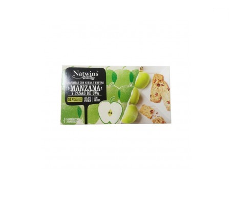 Natwins Barritas Con Avena Y Frutas Manzana Y Pasas De Uva 150gr Natwins Barritas Con Avena Y Frutas Manzana Y Pasas De Uva 150gr
