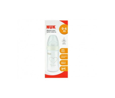 Nuk biberon silicona leche materna 0-6 meses Nuk biberon silicona leche materna 0-6 meses