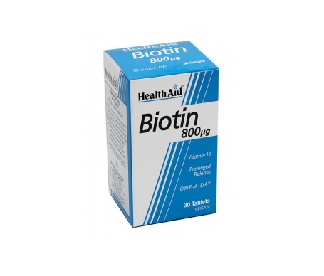 Health Aid Biotina 800 Microgramos 30 Tabletas Health Aid Biotina 800 Microgramos 30 Tabletas