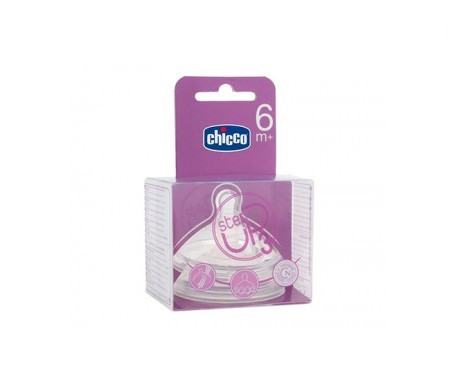 Chicco Tetina Boca Ancha Silicona Papilla 6m+ 2 U Chicco Tetina Boca Ancha Silicona Papilla 6m+ 2 U