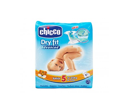 Chicco Pañales Dry Fit Advanced Junior T5 12-25 Kg 17 Unidades Chicco Pañales Dry Fit Advanced Junior T5 12-25 Kg 17 Unidades