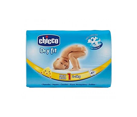 Chicco Pañales Dry Fit Advance T1 2-5 Kg 27 Unidades Chicco Pañales Dry Fit Advance T1 2-5 Kg 27 Unidades