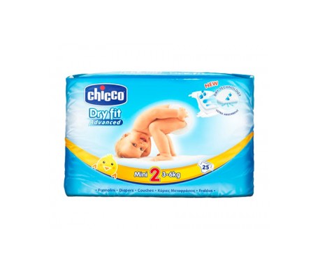 Chicco Pañales Dry Fit Advanced T2 3-6kg 25 Unidades Chicco Pañales Dry Fit Advanced T2 3-6kg 25 Unidades