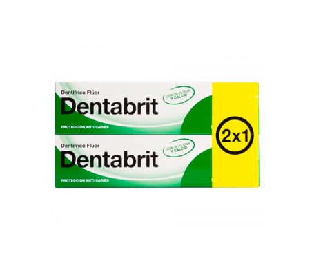 Dentabrit Pasta Dental Fluor 2x125 Ml Dentabrit Pasta Dental Fluor 2x125 Ml