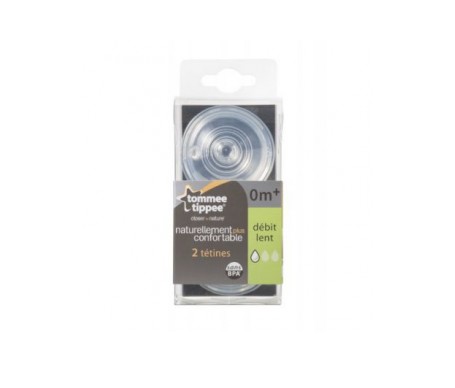 Tommee Tippee 2 Tetinas Easi-vent Anticolic Flujo Lento 0m+ Tommee Tippee 2 Tetinas Easi-vent Anticolic Flujo Lento 0m+