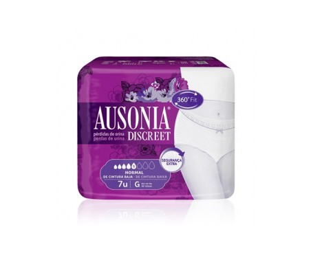 Ausonia Discreet Pérdidas De Orina 7u Talla G Normal Cintura Ba Ausonia Discreet Pérdidas De Orina 7u Talla G Normal Cintura Ba