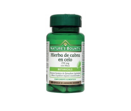 Nature's Bounty Hierba De Cabra En Celo 250 Mg Con Maca 60 Cáps Nature's Bounty Hierba De Cabra En Celo 250 Mg Con Maca 60 Cáps