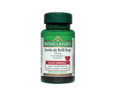 Nature's Bounty Aceite De Krill Rojo 500 Mg 40 Cápsulas Nature's Bounty Aceite De Krill Rojo 500 Mg 40 Cápsulas