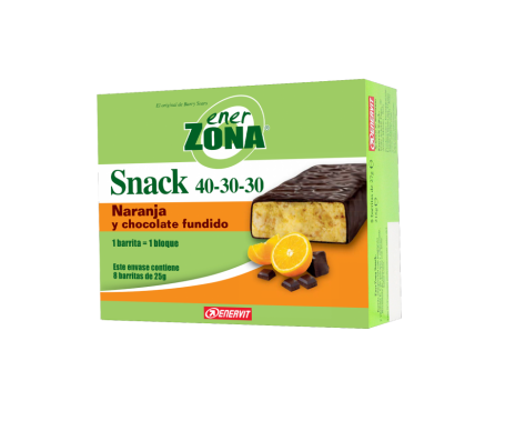 EnerZona Snack Naranja y chocolate fundido 8 barritas EnerZona Snack Naranja y chocolate fundido 8 barritas