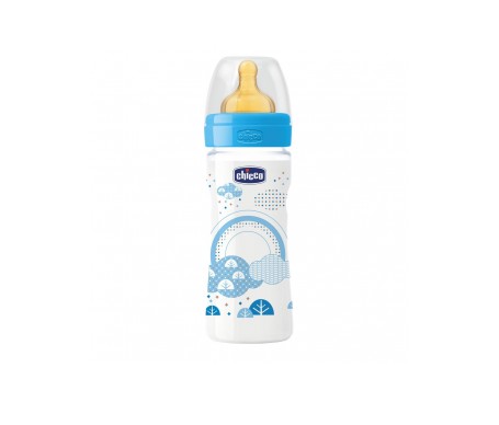 Biberon Silicona 250ml Azul Flujo Medio 2m+ Biberon Silicona 250ml Azul Flujo Medio 2m+