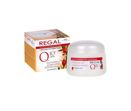 Regal Q10+ Crema de Día Energizante Antiarrugas con Baya de Goji 20+ Piel Seca y Sensible 50 ml Regal Q10+ Crema de Día Energizante Antiarrugas con Baya de Goji 20+ Piel Seca y Sensible 50 ml