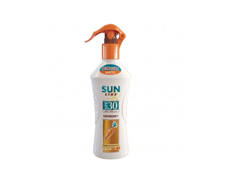 Sunlike Spray protector solar invisible mate SPF30+ Zanahoria Pulverizador 200ml Sunlike Spray protector solar invisible mate SPF30+ Zanahoria Pulverizador 200ml
