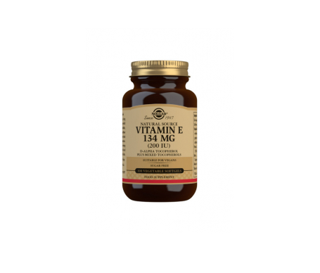 Solgar Vit E 200ui 100 Perlas Vegana Solgar Vit E 200ui 100 Perlas Vegana