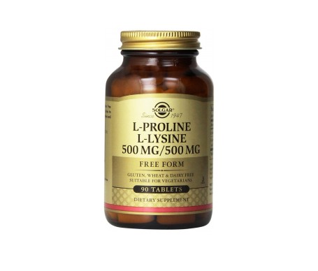 Solgar Prolina Lisina 500mg 500mg 90c Solgar Prolina Lisina 500mg 500mg 90c