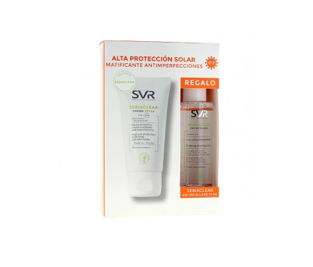 Svr Sebiaclear Creme Spf50 50ml + Sebiaclear Eau Micellaire 75ml Svr Sebiaclear Creme Spf50 50ml + Sebiaclear Eau Micellaire 75ml