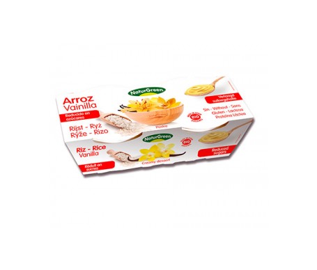 Naturgreen Postre Ecológico De Arroz Y Vainilla Bajo En Azúcar 2x125 g Naturgreen Postre Ecológico De Arroz Y Vainilla Bajo En Azúcar 2x125 g