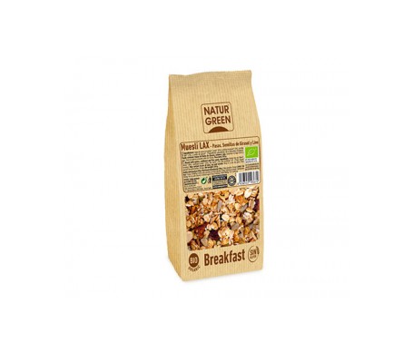 Naturgreen Muesli Lax (Copos De Avena, Semillas De Girasol, Lino y Pasas) Sin Gluten Bio 350g Naturgreen Muesli Lax (Copos De Avena, Semillas De Girasol, Lino y Pasas) Sin Gluten Bio 350g