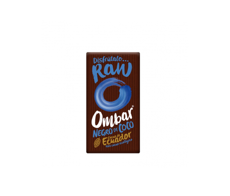 Ombar Tableta Ecológica De Chocolate Negro Con Crema De Coco Crudo Ombar Tableta Ecológica De Chocolate Negro Con Crema De Coco Crudo