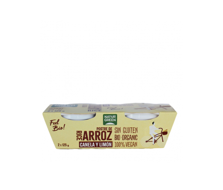 Naturgreen Postre Ecológico De Arroz Con Canela Y Limón (2x125g) Naturgreen Postre Ecológico De Arroz Con Canela Y Limón (2x125g)