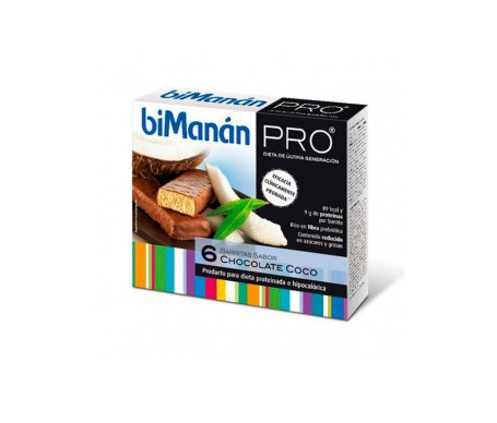 Bimanan Pro Barrita Chocolate Y Coco 6uds Bimanan Pro Barrita Chocolate Y Coco 6uds
